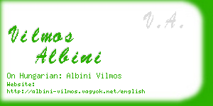 vilmos albini business card